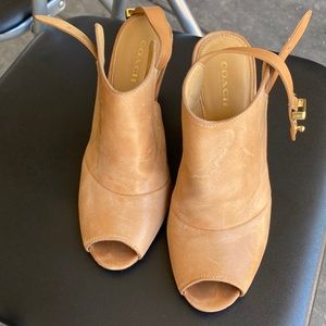 Coach leather heels